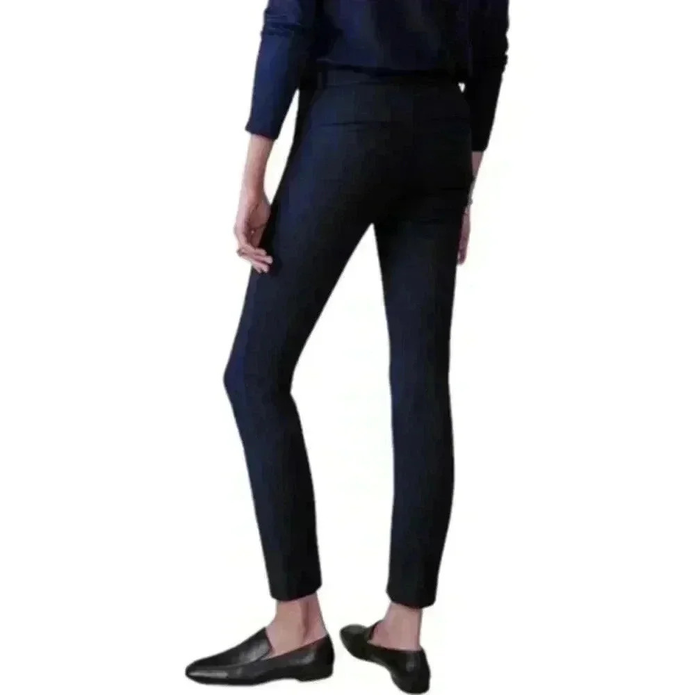 Banana Republic Sloan Pant Black Stretch Slim Ankle Women 8 Workwear